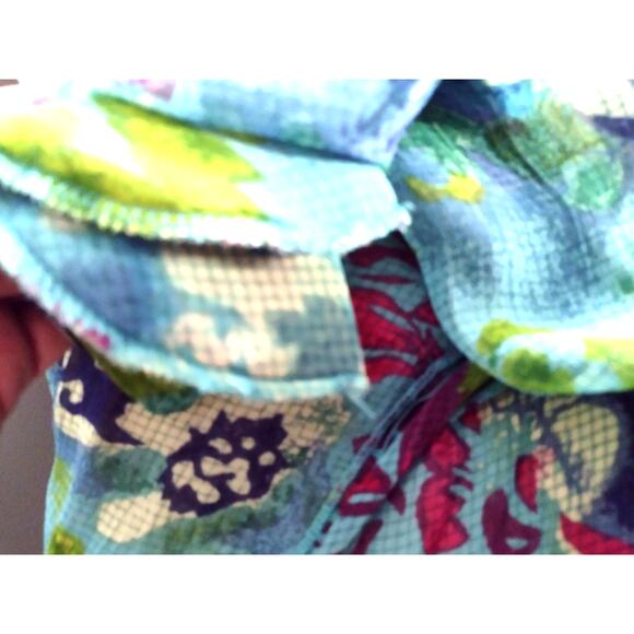 Ulla Popken multicolor long duster cottagecore floralcore top One Size - Picture 12 of 12